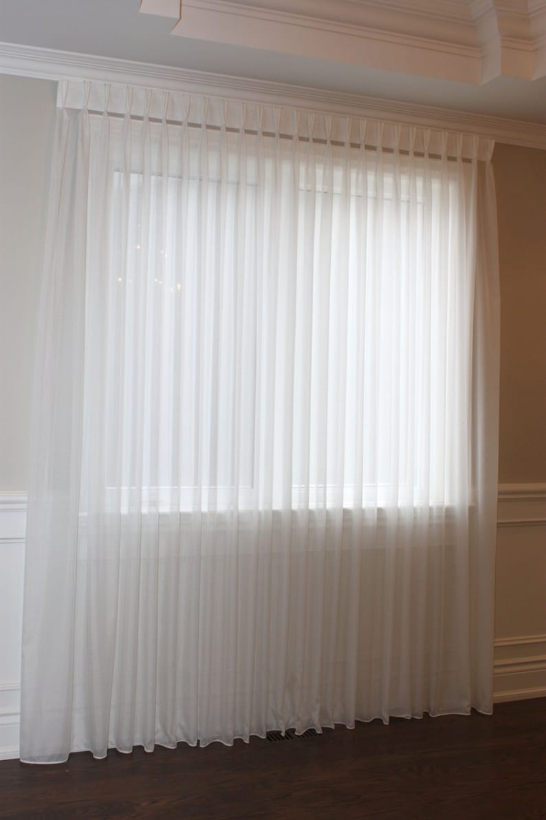 Pleated Voile Drapery hudson Window Sheers Custom Sheer Etsy