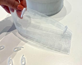 Clear Pulse Tape for Drapery | Transparent Faux Ripple Fold Tape for Curtains | S-Fold Header Tape | Track System Compatible | 75mm Wide