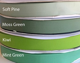 Grosgrain Ribbon by the Yard – Decorative Trim for Curtains, Shades, Pillows, Crafts | 7/8” Wide | 15+ Colors Available
