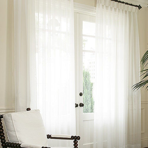 Two White Raindrop Sheer Curtains Custom Made to Order up to Etsy