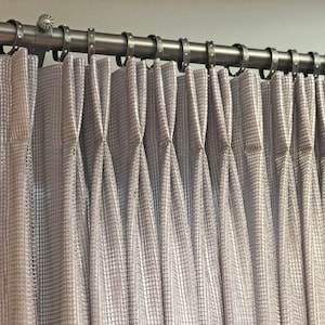 Sheer curtains with lining, Sheer Drapery Lynx for privacy, Double Pleat, Sheer Curtains for light filtering, Custom Window treatment