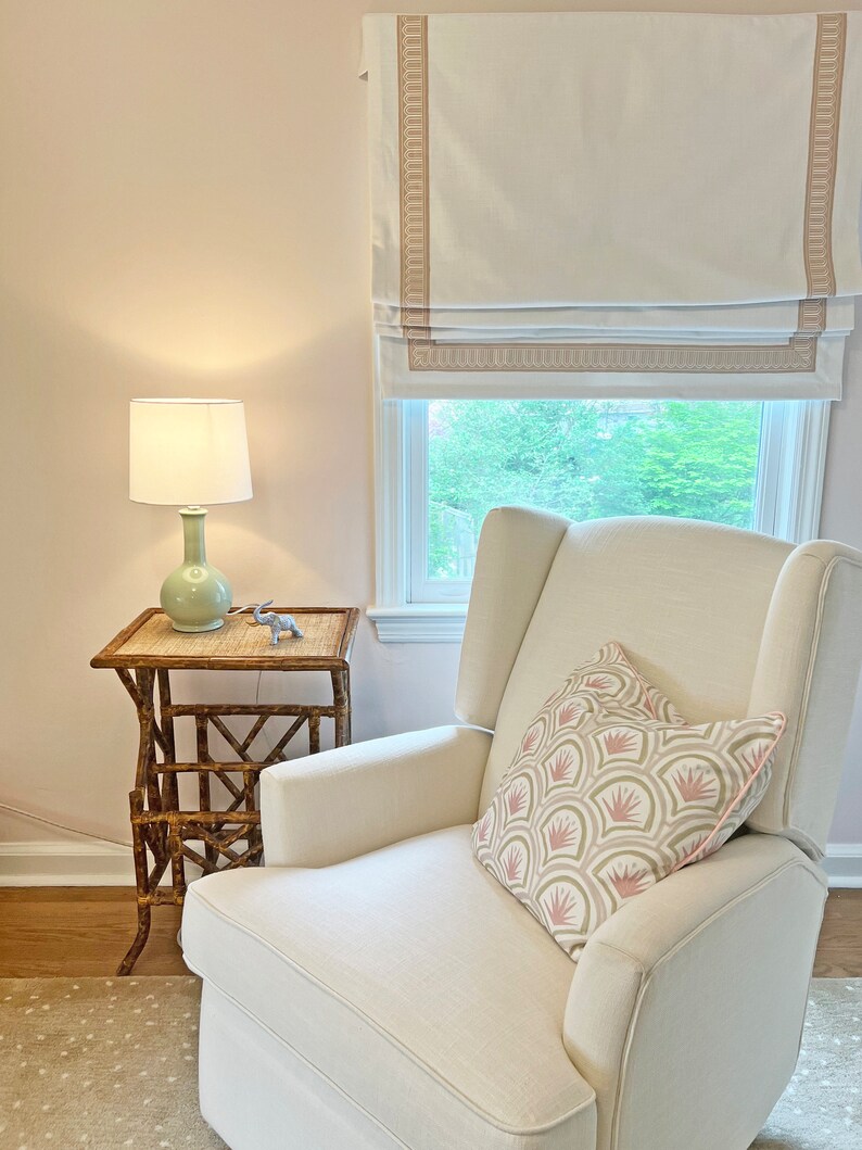 Roman Shades for Windows, Schumacher Arches Embroidered Tape, Chain ...