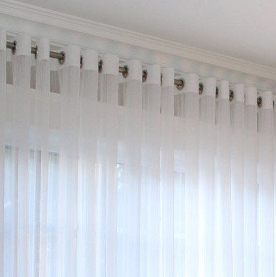 Grommet Faux Linen Drapery Lucky Window Sheers Sheer Etsy