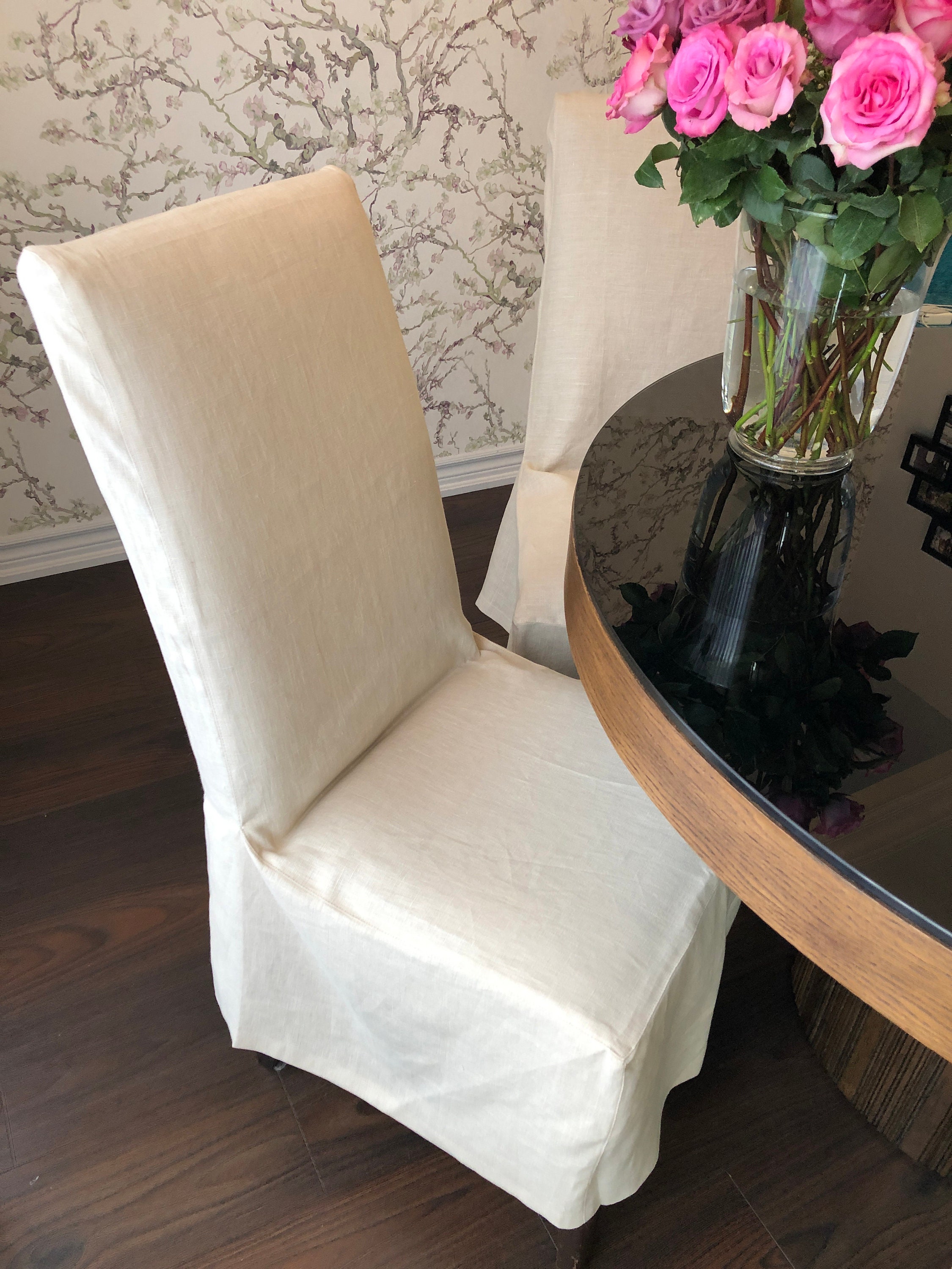 Custom Order Chair Slipcover Linen Chair Cover French Chair Etsy Canada