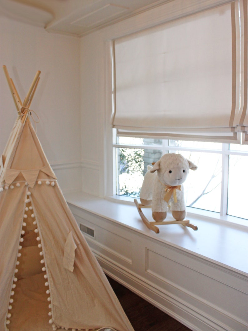 Cordless Roman Shade Relaxed Roman Shade cheval Etsy