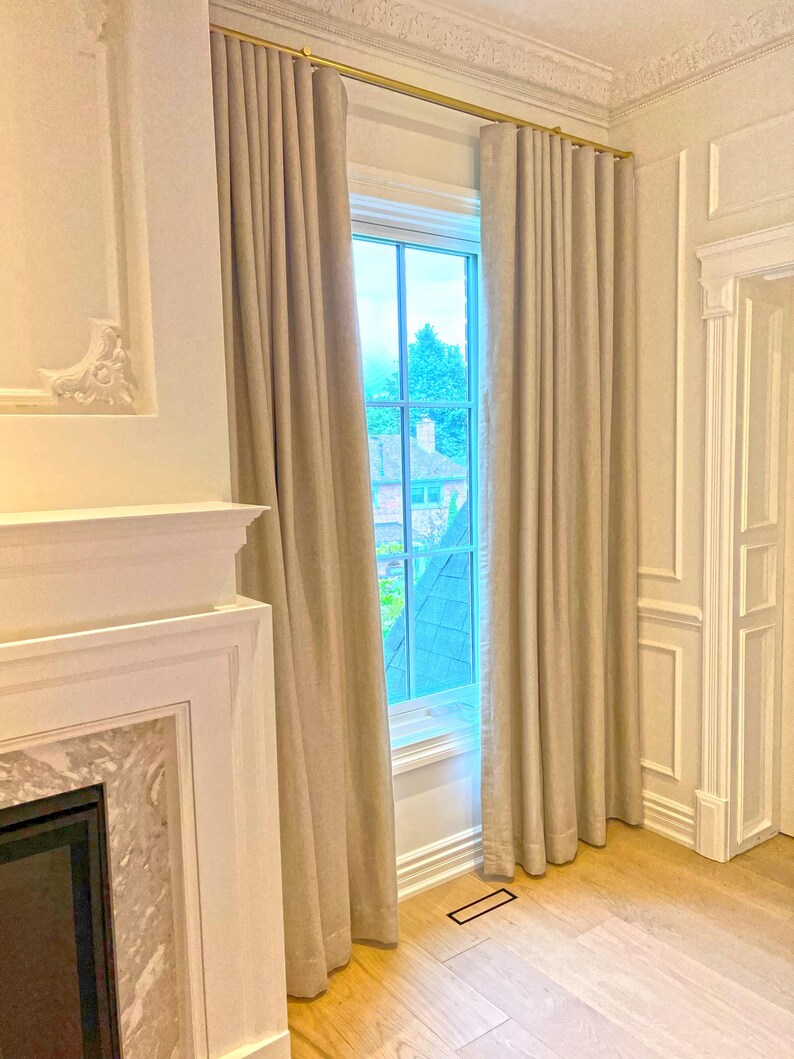 Custom Ripple Fold Curtains – Porto, Linen Mix Drapery, S-fold Style ...