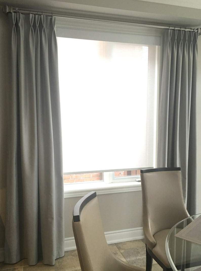 Custom Drapery Panels Custom Curtains Cheval Pinch Pleated Etsy