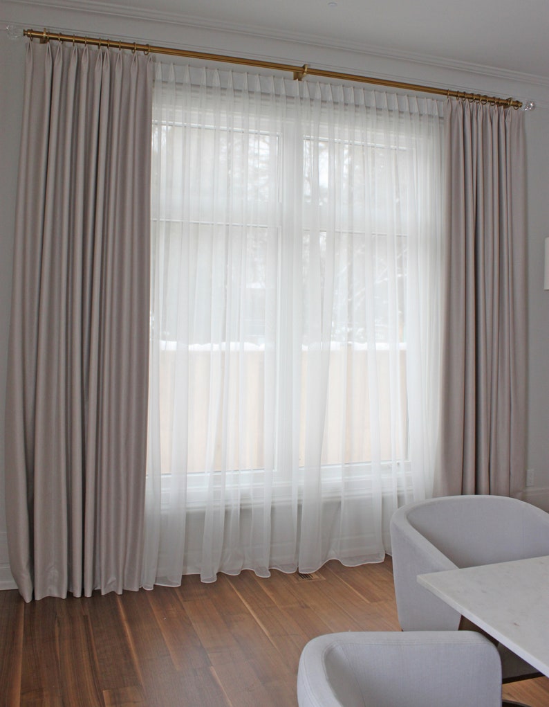 Custom Drapery Panels pearl French Pleated Solid Etsy Canada