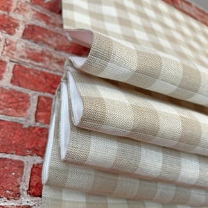 SWEDISH LINEN CHECK, Flat shades with chain mechanism, linen roman shades, Scalamandré  fabrics,  Window treatments, Custom roman shades