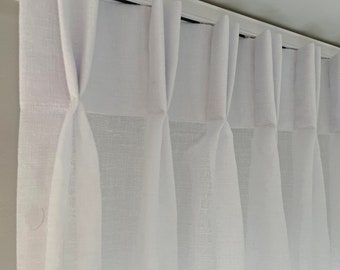 Pleated Drapery, Sheer Curtains “Berlin”, Window Sheers, White Sheer Panels, Custom Sheer Drapery panels,  Window treatments