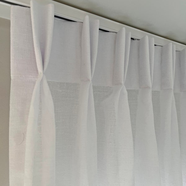 Pleated Drapery, Sheer Curtains “Berlin”, Window Sheers, White Sheer Panels, Custom Sheer Drapery panels,  Window treatments