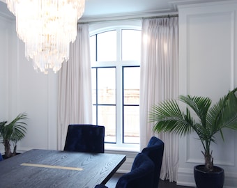 Custom Curtains, Drapery panels Colours Bone, Pinch Pleat, faux silk drapery, Panels with lining, custom length, window treatments