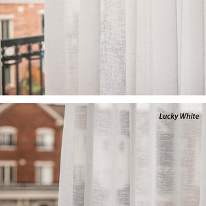 S-fold custom sheers, ripple fold style sheer Berlin, Faux Sheer Linen drapery, s-fold curtains with snap tape, custom window treatment image 5