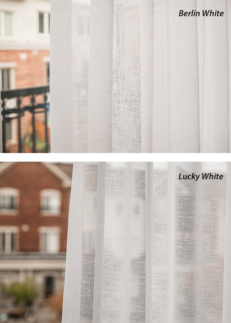 S-fold custom sheers, ripple fold style sheer Berlin, Faux Sheer Linen drapery, s-fold curtains with snap tape, custom window treatment image 5