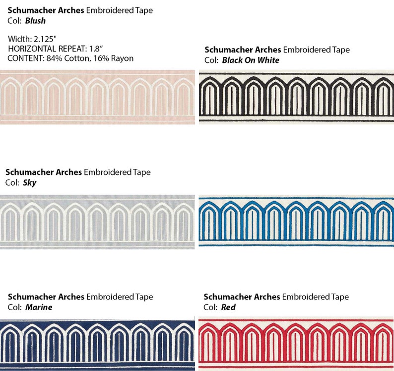 Roman Shades for Windows, Schumacher Arches Embroidered Tape, Chain ...