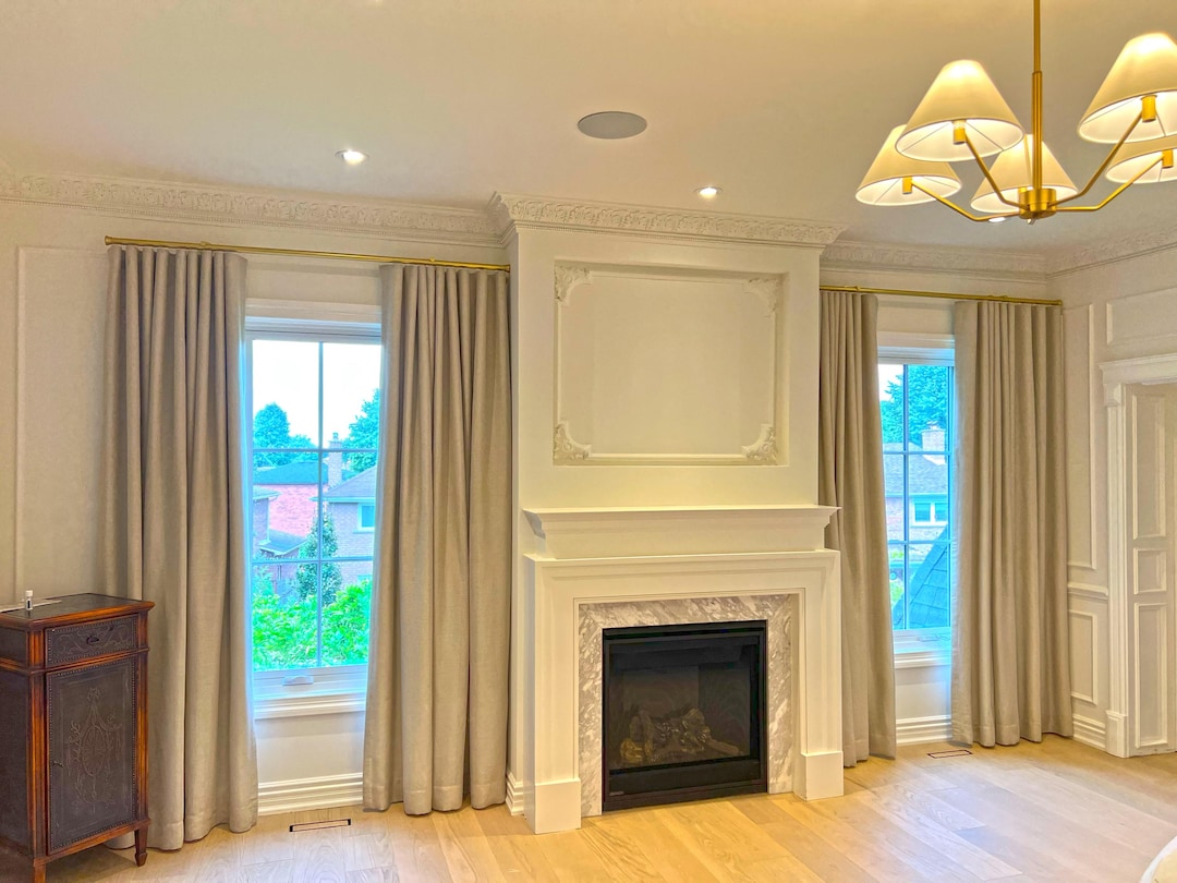 Custom Ripple Fold Curtains – Porto, Linen Mix Drapery, S-fold Style ...