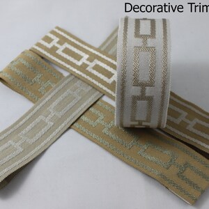 Decorative trim &quot;Chain&quot;, Sewing trim by the yard, modern decorative gimp CE29 for roman shades, cushions and panels, tape trim by the yard