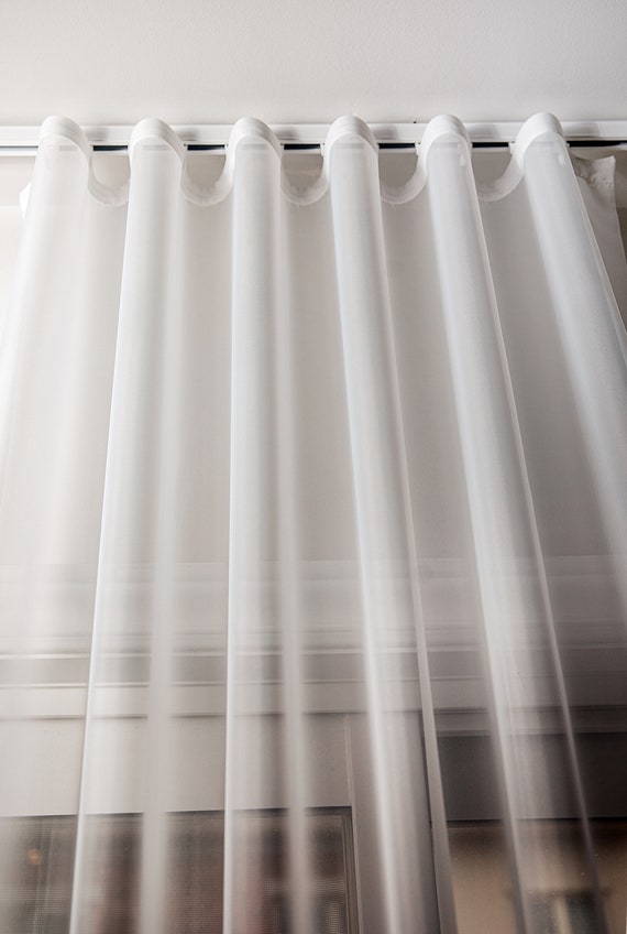 Custom Sheer, Sheer Fabric Voile, Ripple-fold Style Sheer, S-fold Style  Curtains, Custom Curtains With Snap Tape, Window Treatments 