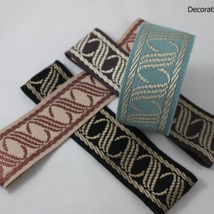Decorative trim for roman shades, panels and cushions, sewing trim by the yard, modern decorative gimp CE89, tape trim by the yard