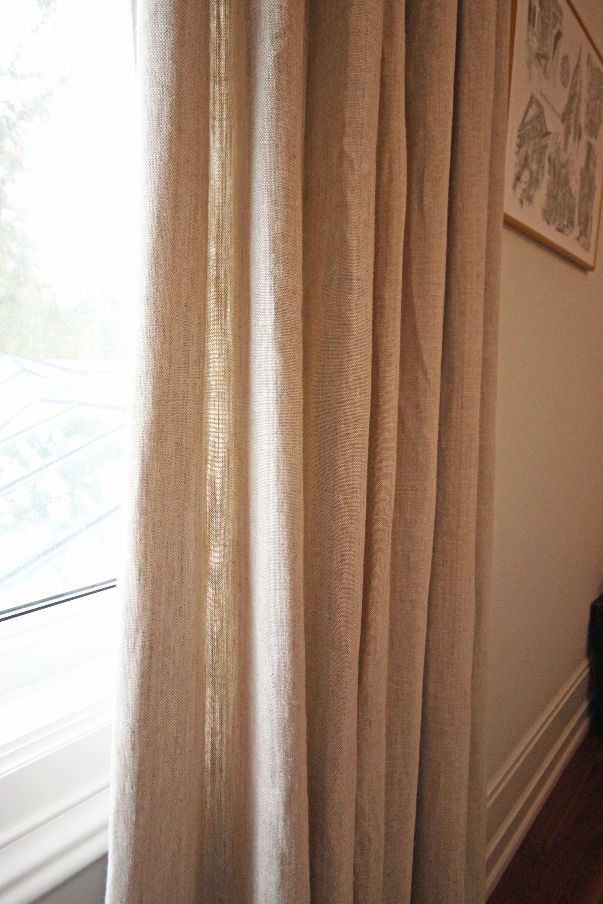 Linen Curtains, Custom Drapery Panels, Irish Linen Fabric, Pinch ...