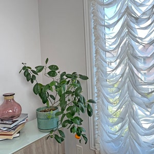 Custom order: Austrian shades,  French Marquise Shades, French Ballon Shade, custom shade with chain mechanism, window treatments