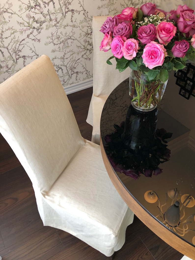 Custom Order Chair Slipcover Linen Chair Cover French Chair Etsy