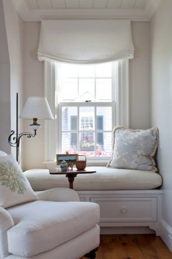 Custom Linen Window Valance, European Relaxed Style, Handmade