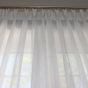 Custom Sheer, Pleated Sheer Drapery “Lugano”, Window Sheers, Custom Sheer Curtains, Custom Drapes,  Window Treatments
