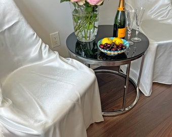 Custom order: Chair Slipcover, Elegant Rectangular Satin Chair Covers, Universal Fit, Easy Care, Perfect for Parties