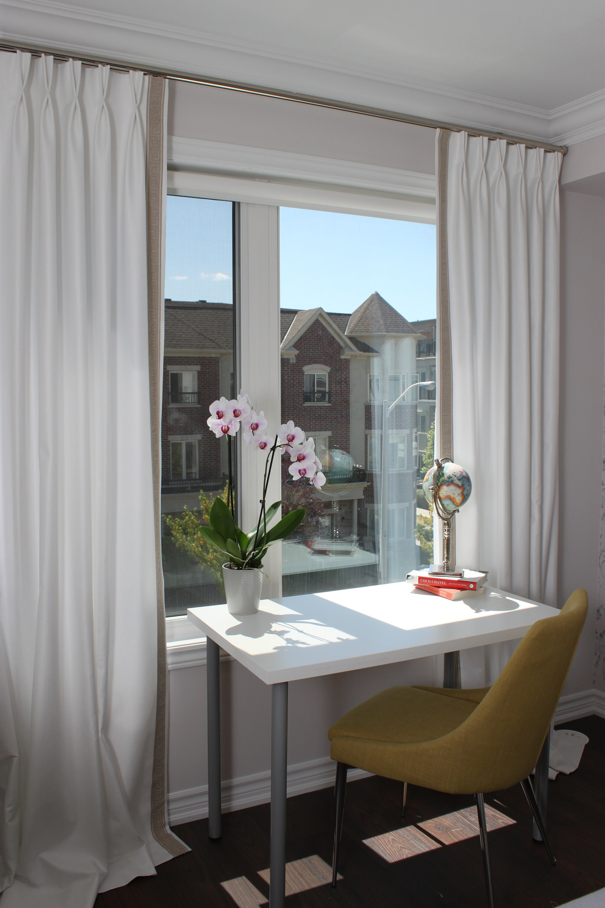 Custom Linen Drapery Panels, Pinch Pleated, Solid Coloured Drapes With ...