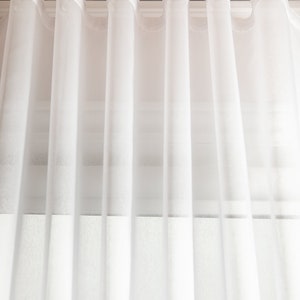 Ripple fold &quot;Marbella&quot; sheer drapery, Custom made s-fold sheer curtain, sheer with snap tape, s-fold curtains