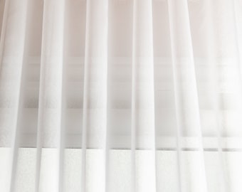 Ripple fold "Marbella" sheer drapery, Custom made s-fold sheer curtain, sheer with snap tape, s-fold curtains