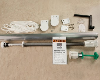 Mecanismo inalámbrico para persianas romanas / Herrajes para persianas romanas / Sistema inalámbrico seguro para niños / Suministros para persianas romanas DIY / Riel de ancho personalizado