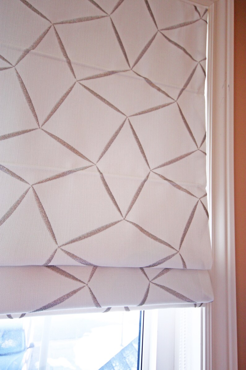Flat Roman Shade Studio Brilliant with geometric Etsy