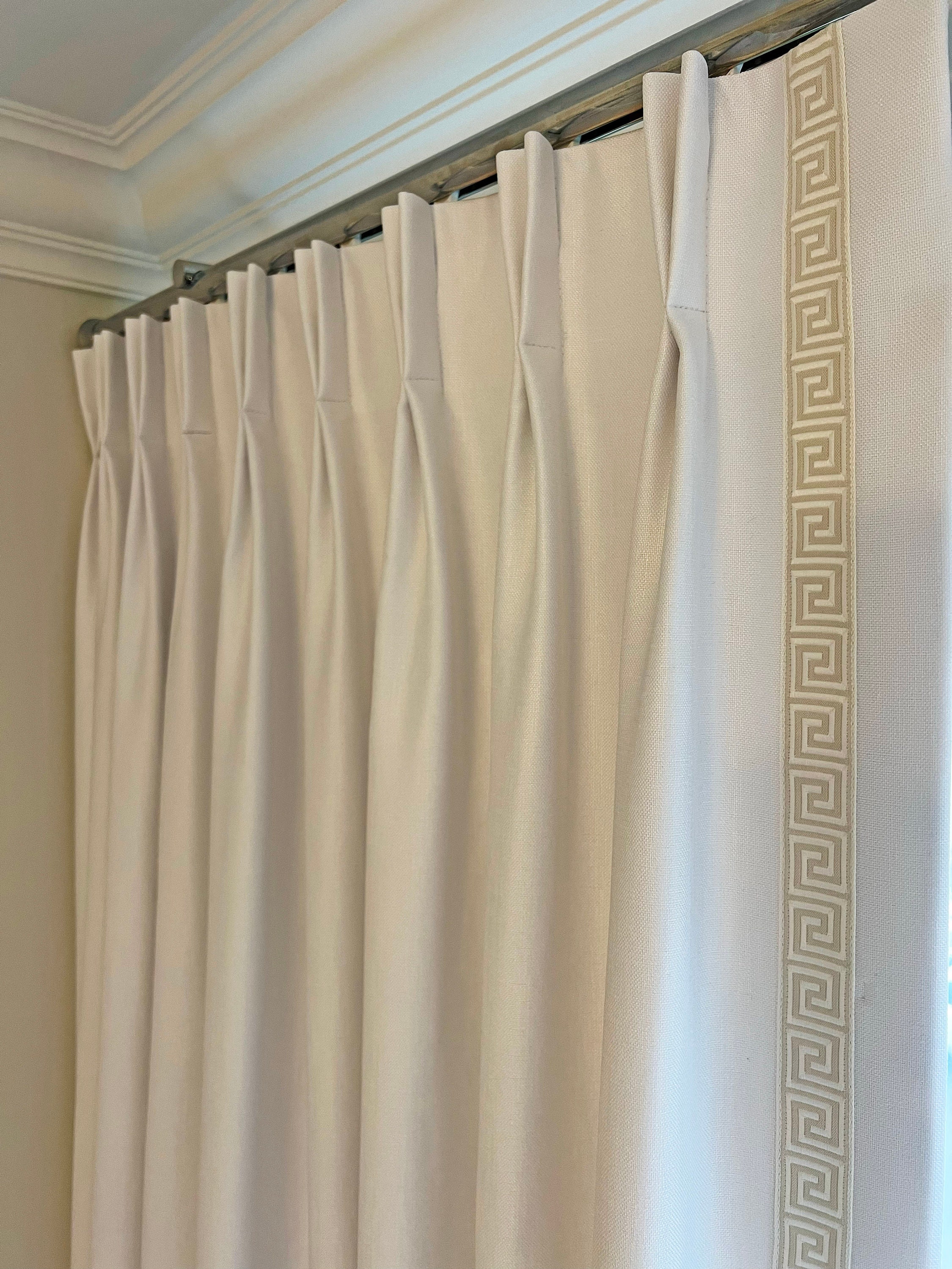 Heavy Linen 280 G/m2 Curtain Panel With Tape. Pleating Tape 
