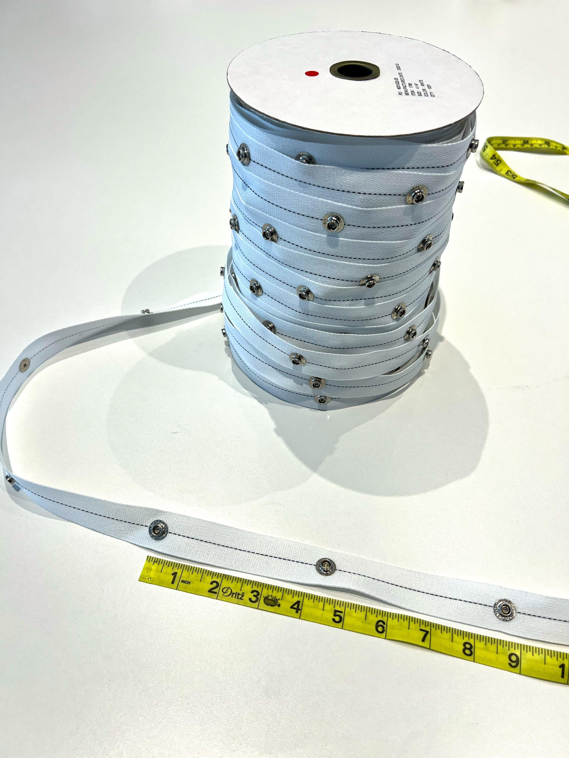 Ripple Fold Snap Tape by the Yard – White or Clear Drapery Header Tape ...