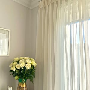 Sheer Curtains, Triple Pleated Voile Drapery Empire, Sheer Curtains Panels,  Custom Sheer Panels, Voile Curtains, Window treatments