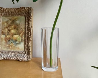 Vintage Kosta Eden Falk Bud Vase Heavy Art Glass Mid-Century Scandinavian