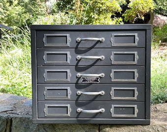 Neumade Steel Slide Photography Cabinet Chest Drawers Vintage Industrial Workshop Storage