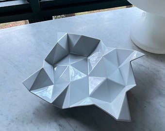 Vintage Origami White Rosenthal Platter Folded Porcelain