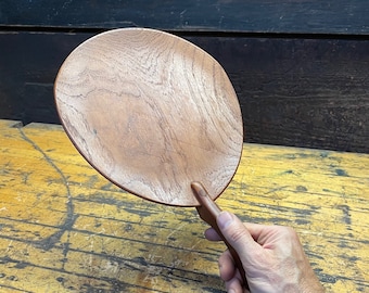 Rare 1950s Teak Hors d'oeuvre Serving Tray Vintage Danish Mid-Century Modern with Handle Made in Denmark