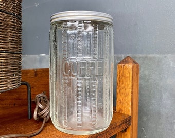 1930s Glass Coffee Jar Storage Container General Store Apothecary Bespoke Boutique