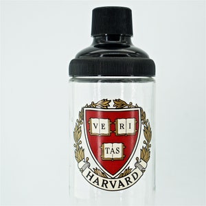 1960s Vintage Harvard Cocktail Shaker 3-Piece Bottle Drink Mixer Barware Mid-Century Crest College School Ivy League Bartender Bar image 2