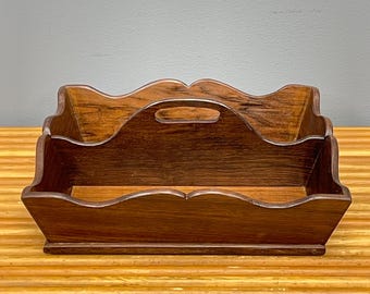 Late Victorian Antique Wooden Cutlery Tray Caddy Old English Vintage Mahogany Walnut