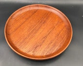 American Studio Craft Turned Teak Wood Bowl Signed Artist Sargent Vintage Mid-Century Modern