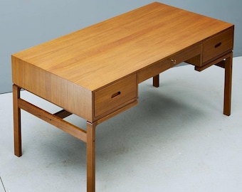 Arne Wahl Iversen Teak Model 80 Executive Desk by Aksel Kjersgaard Vintage Mid-Century 1960s