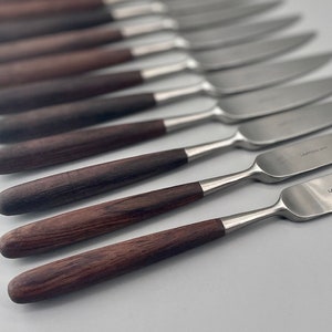 One Vintage 1960s Lauffer Rosewood Flatware KNIFE Scandinavian Danish Modern Mid-Century image 1