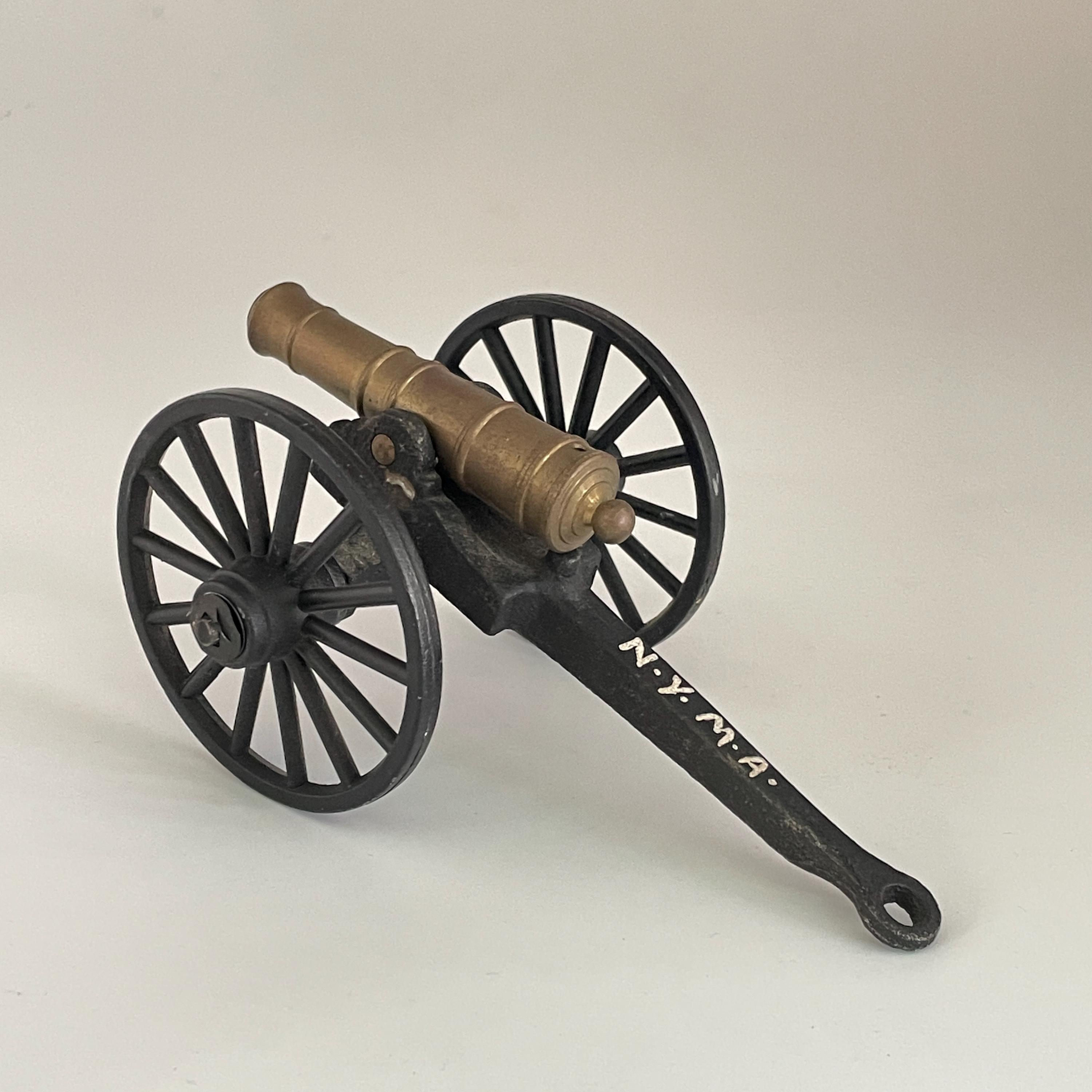 Vintage Iron + Brass Land Cannon Civil War Replica Gettysburg Era Model ...