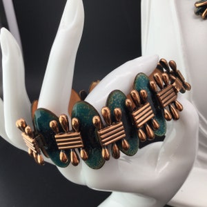 Modernist Enamel Set Necklace & Bracelet Matisse image 4