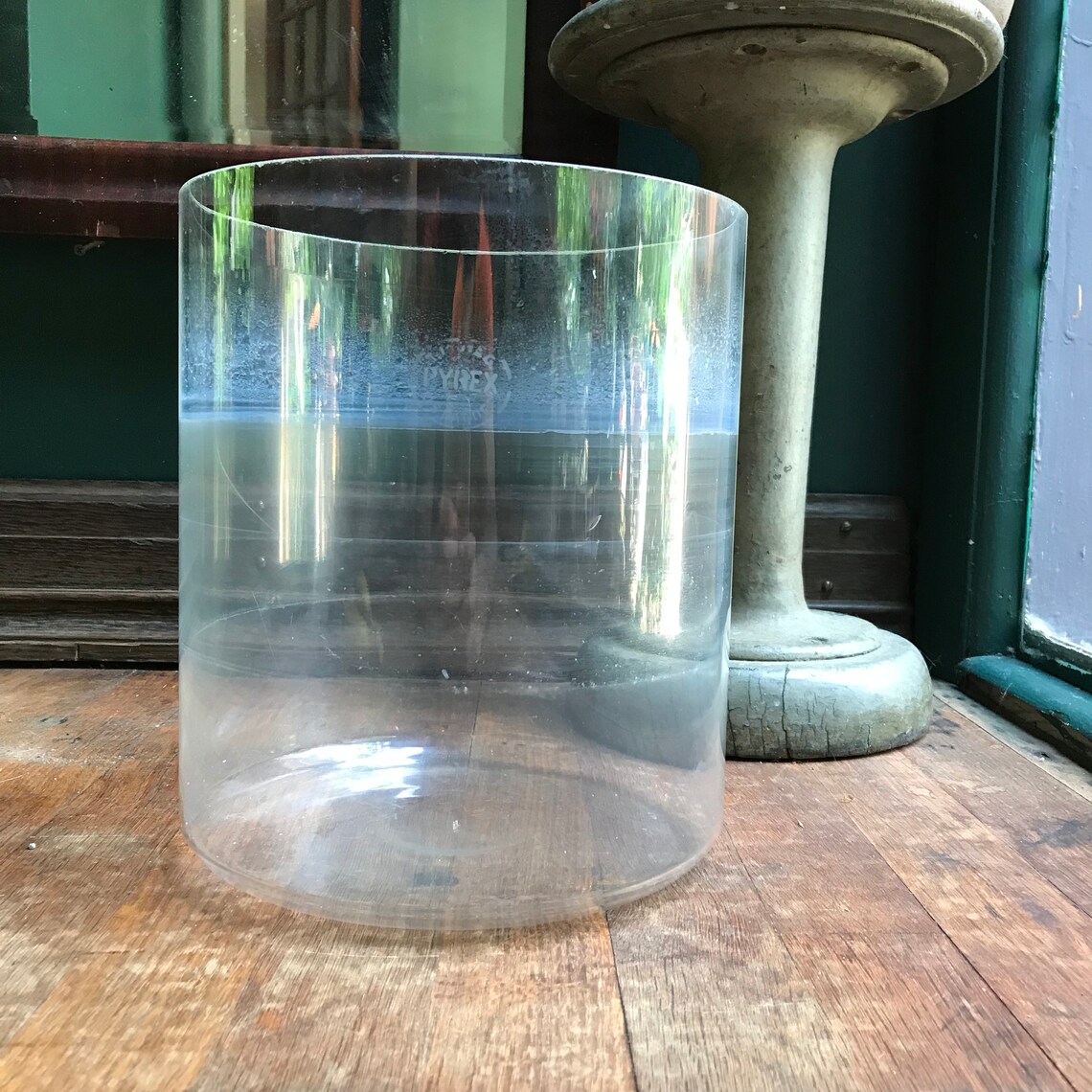Vintage 50s XXL Pyrex Laboratory Lab Glass Trash Can Wastebasket ...